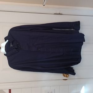 EUC -  CROFT & BARROW - LONG SLEEVED BUTTON DOWN SHIRT - DARK NAVY - XXL